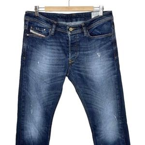 Diesel Viker Jeans Regular Straight Mens Size 36x32 Button Fly OR1K8 Distressed